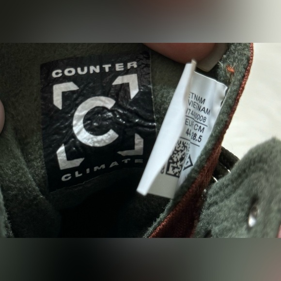 Converse Leather Winter High Cold Fusion Cedar Bark Waterproof Sneakers - Picture 7 of 7